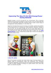 Enhancing The Way Of Living With Energy & Power Saving Adelaide.pdf