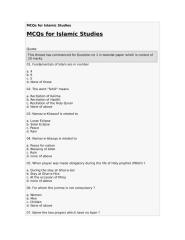 MCQs for Islamic Studies.doc