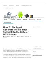 How To Fix Repair Generate Invalid IMEI Tutorial On MediaTek _ MTK Phones _ GizBeat.pdf