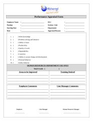 Performance Appraisal Form.DOC